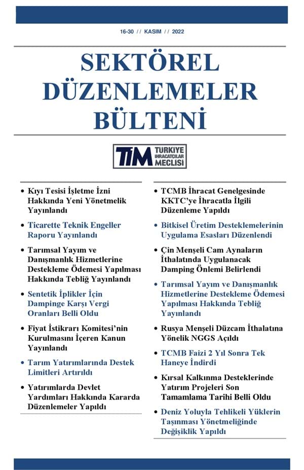 16-30 Kasım 2022 Bülteni 